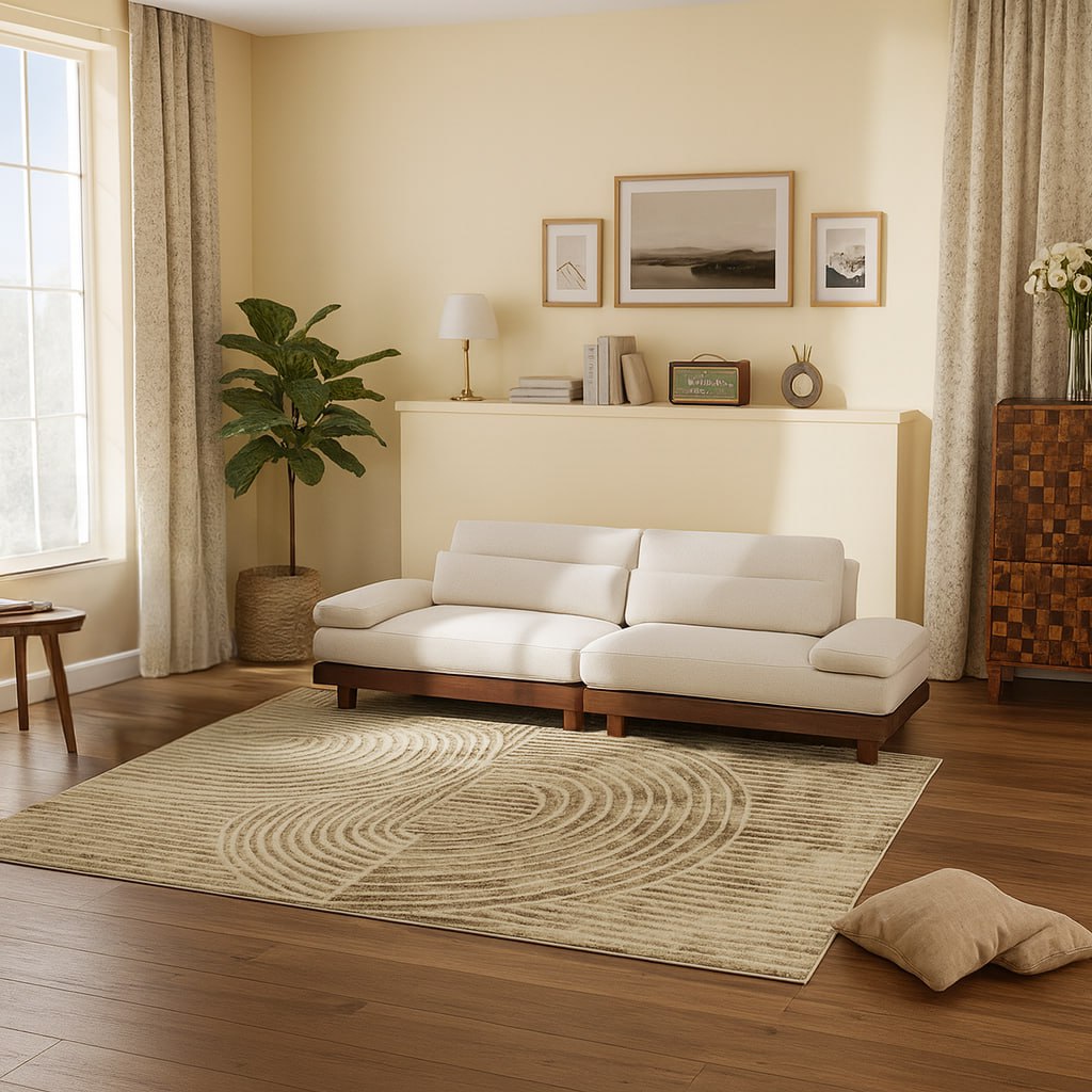 Modern Wooden Low Profile Sofa For Living Room