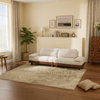 Modern Wooden Low Profile Sofa For Living Room