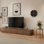 Modern Wooden Low TV Stand With Rounded Corners