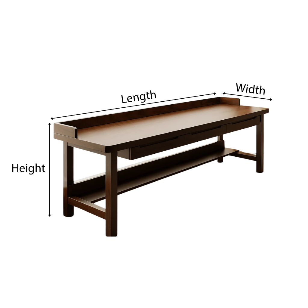 Modern Wooden Office Desk With Drawers For Home Office