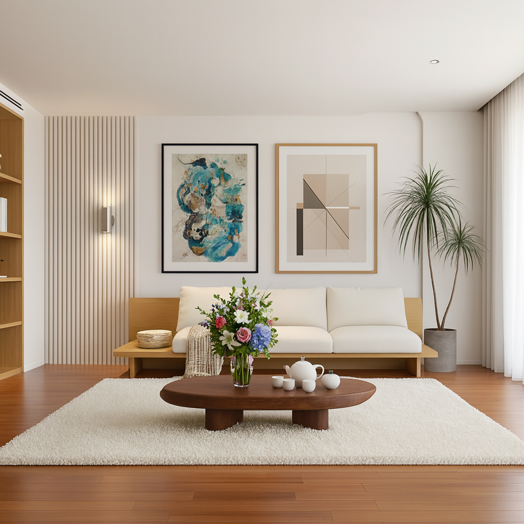 Modern Wooden Oval Coffee Table With Low Pedestal Base For Living Room