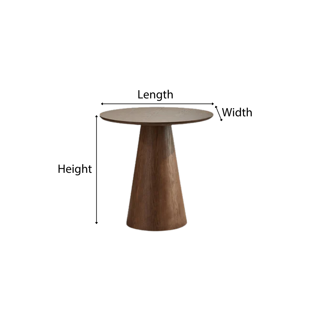 Modern Wooden Round Dining Table With Pedestal Base
