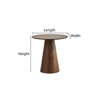 Modern Wooden Round Dining Table With Pedestal Base