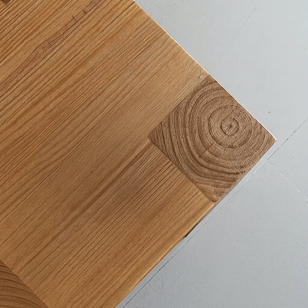 Modern Wooden Square Coffee Table With Block Legs For Living Room