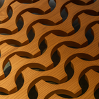 Modern Wooden Square Coffee Table With Patterned Top