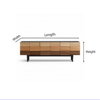 Modern Wooden TV Stand With Gradient Block Front