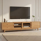 Scandinavian Rubberwood TV Stand For Living Room