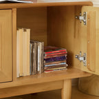 Scandinavian Rubberwood TV Stand For Living Room