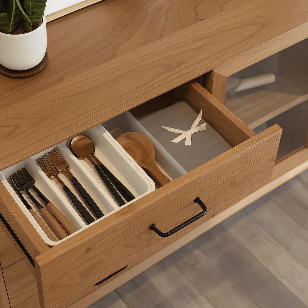 Scandinavian Wooden Sideboard With Drawers