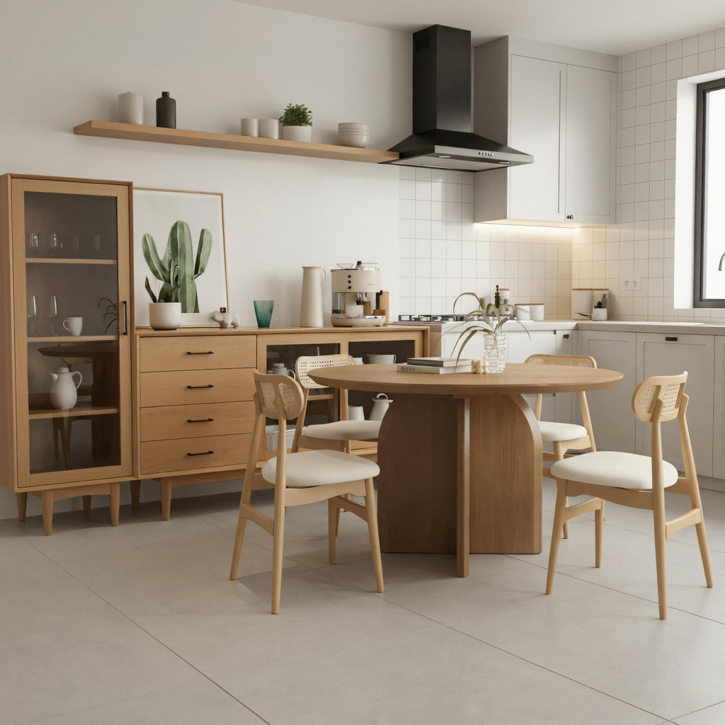 Scandinavian Wooden Sideboard With Drawers