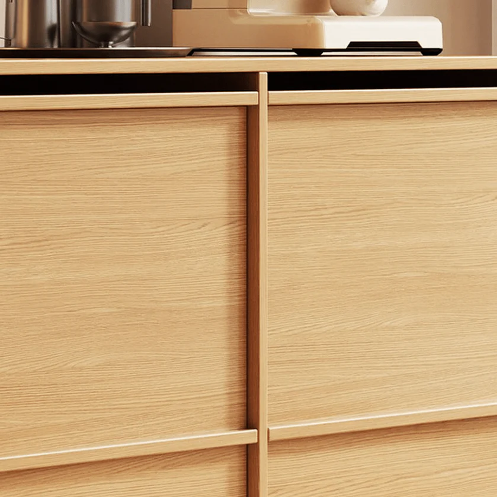 Scandinavian Wooden Sideboard With Sliding Doors