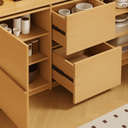 Scandinavian Wooden Sideboard With Sliding Doors